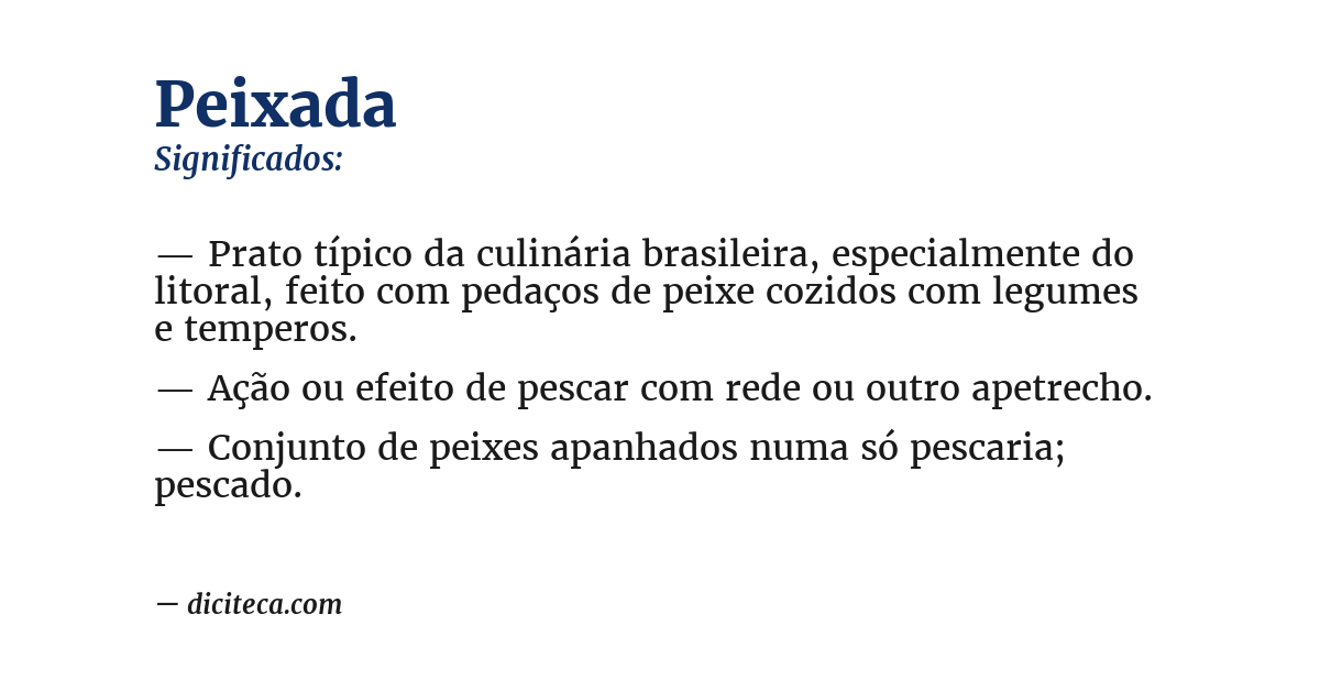 Significado de peixada