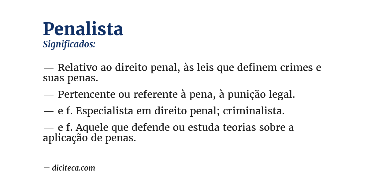 Significado de penalista