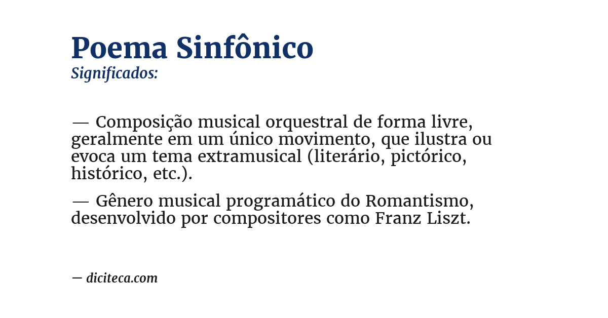 Significado de poema sinfônico