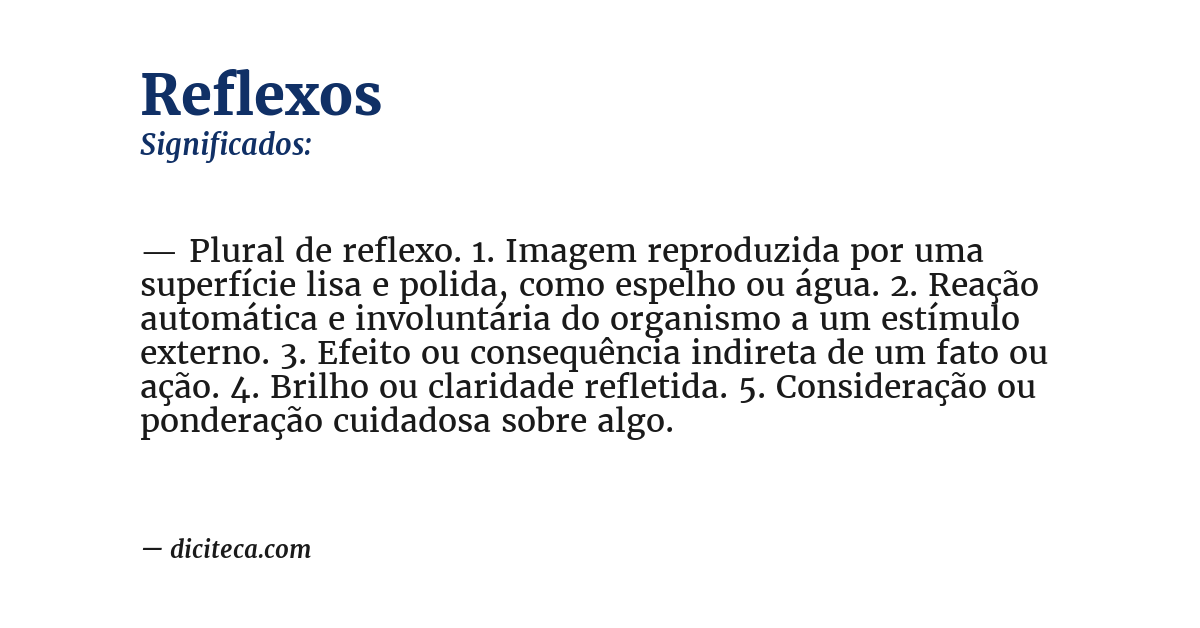 Significado de reflexos