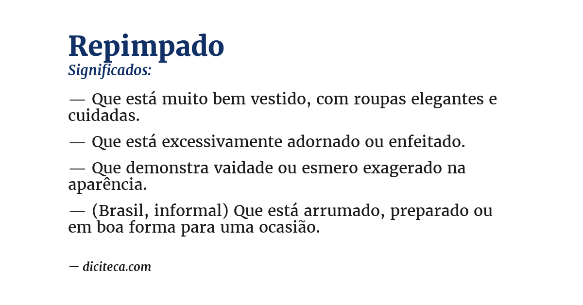 Significado de repimpado