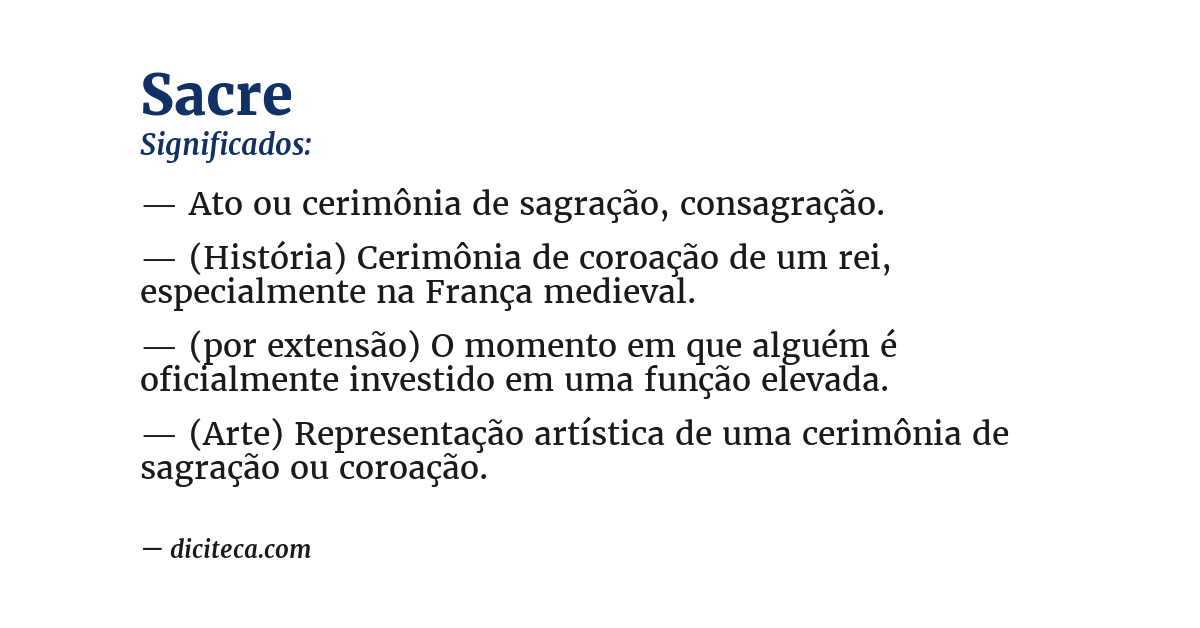 Significado de sacre