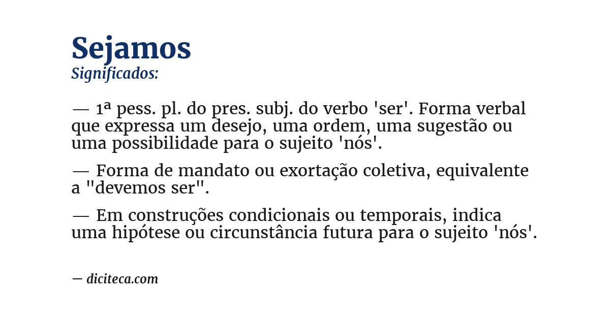 Significado de sejamos