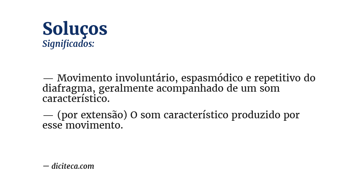 Significado de soluços