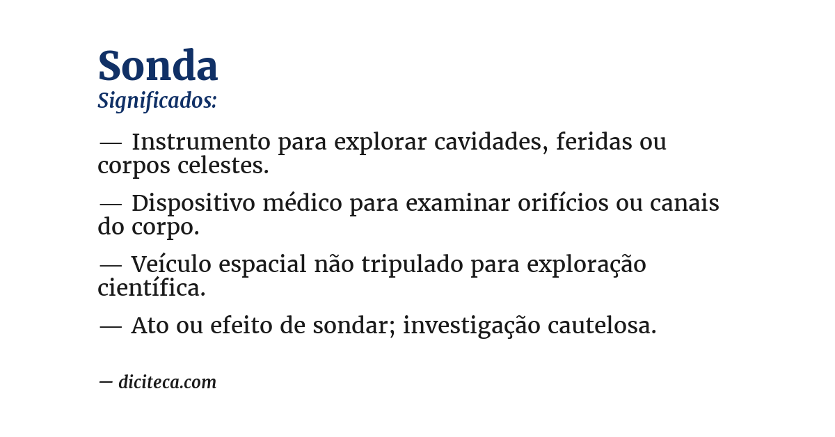 Significado de sonda