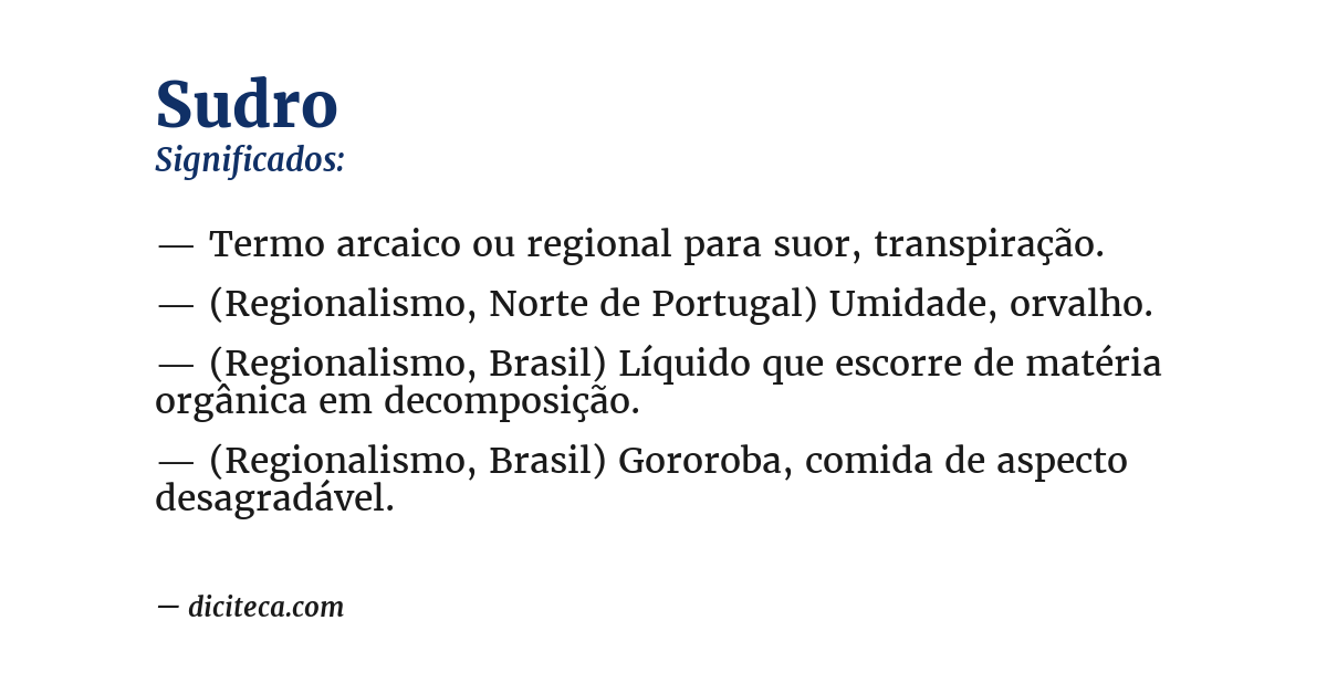 Significado de sudro