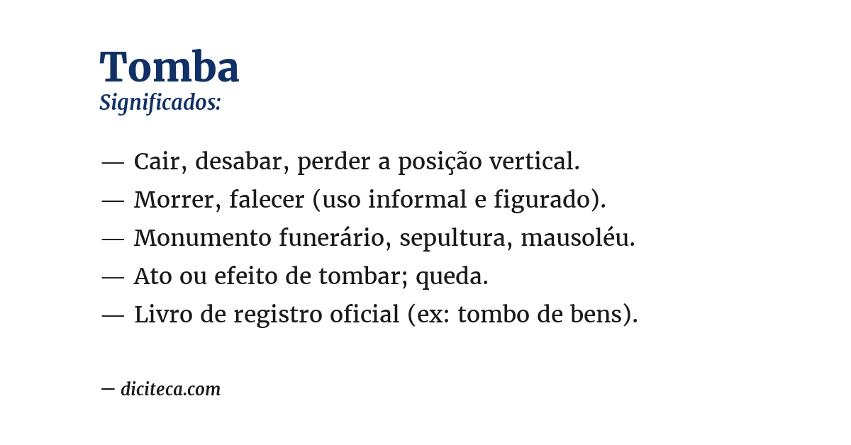 Significado de tomba