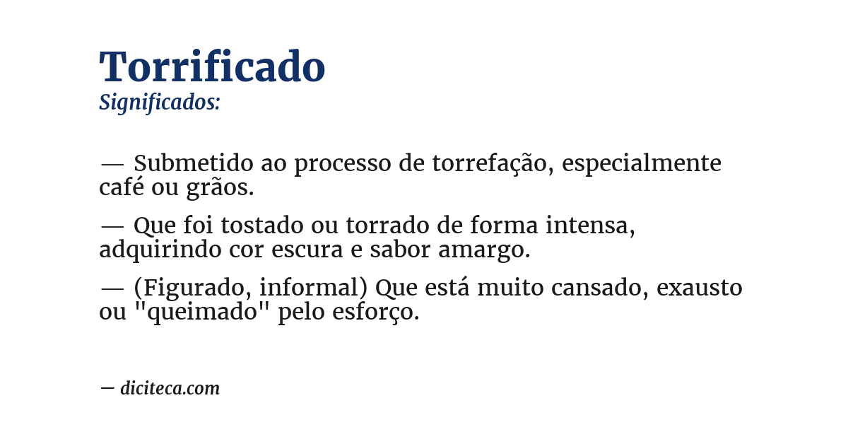 Significado de torrificado