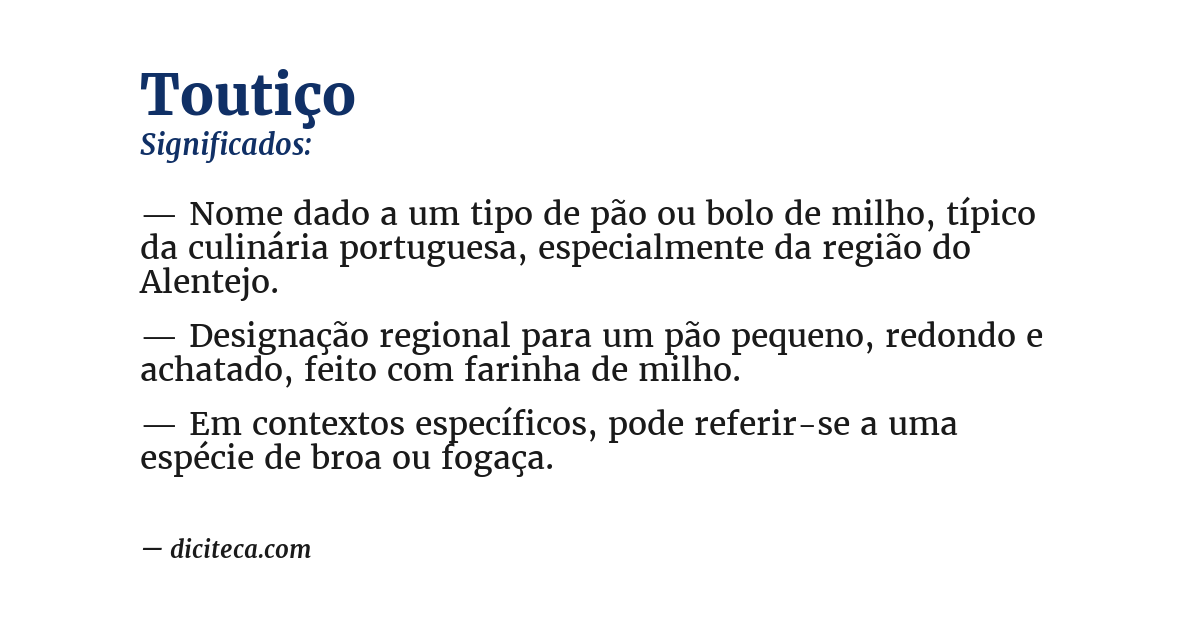 Significado de toutiço