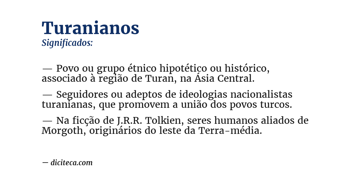 Significado de turanianos