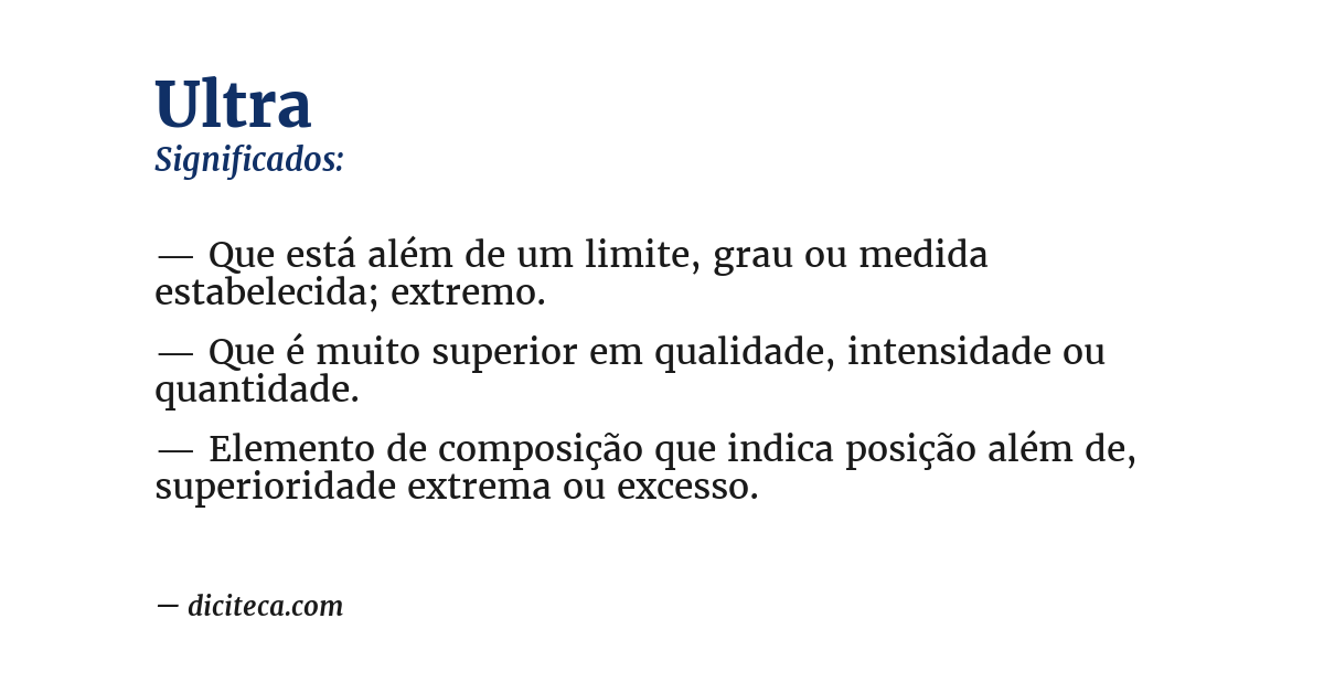Significado de ultra