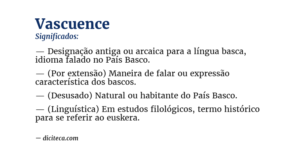 Significado de vascuence