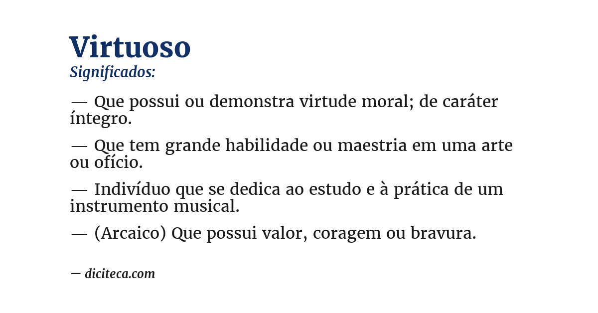 Significado de virtuoso