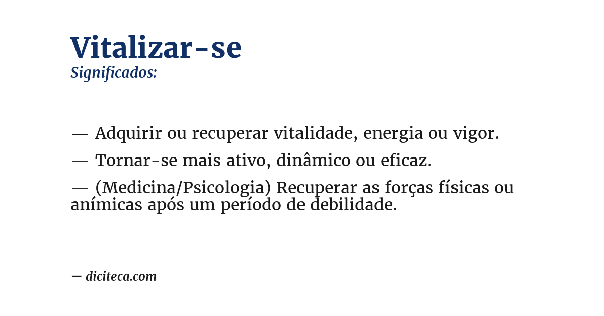 Significado de vitalizar-se