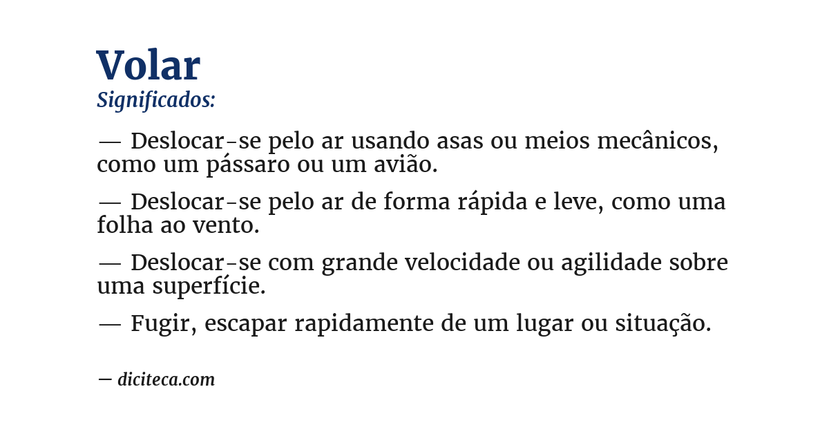 Significado de volar