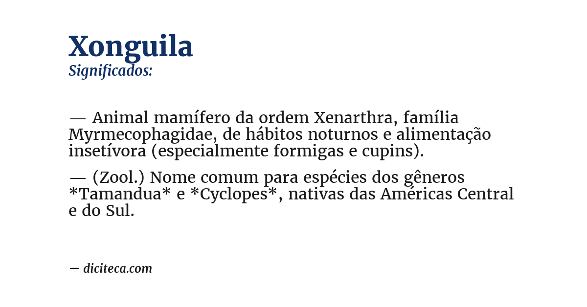 Significado de xonguila