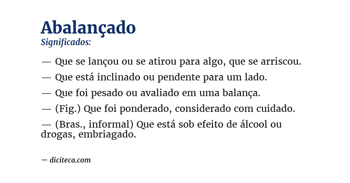 Significado de abalançado