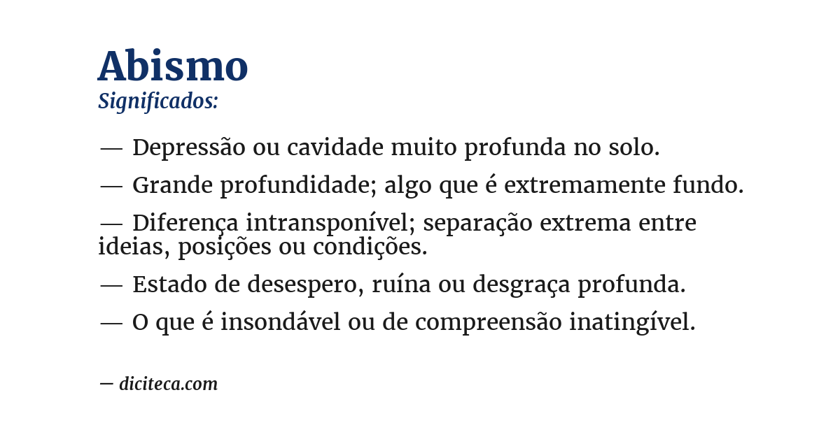 Significado de abismo