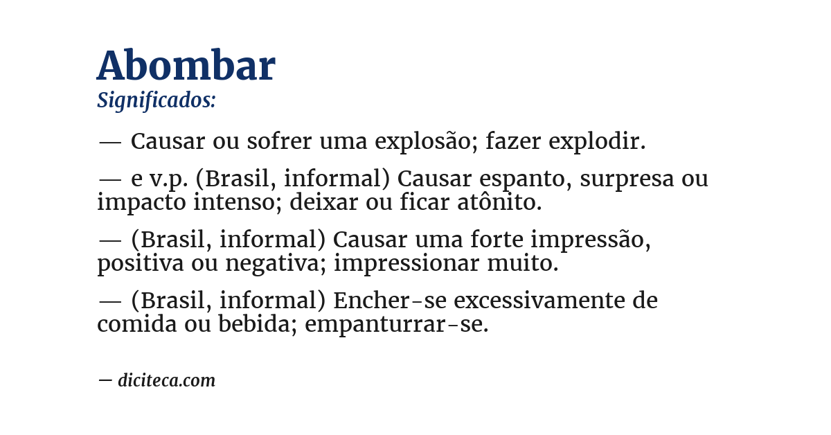 Significado de abombar