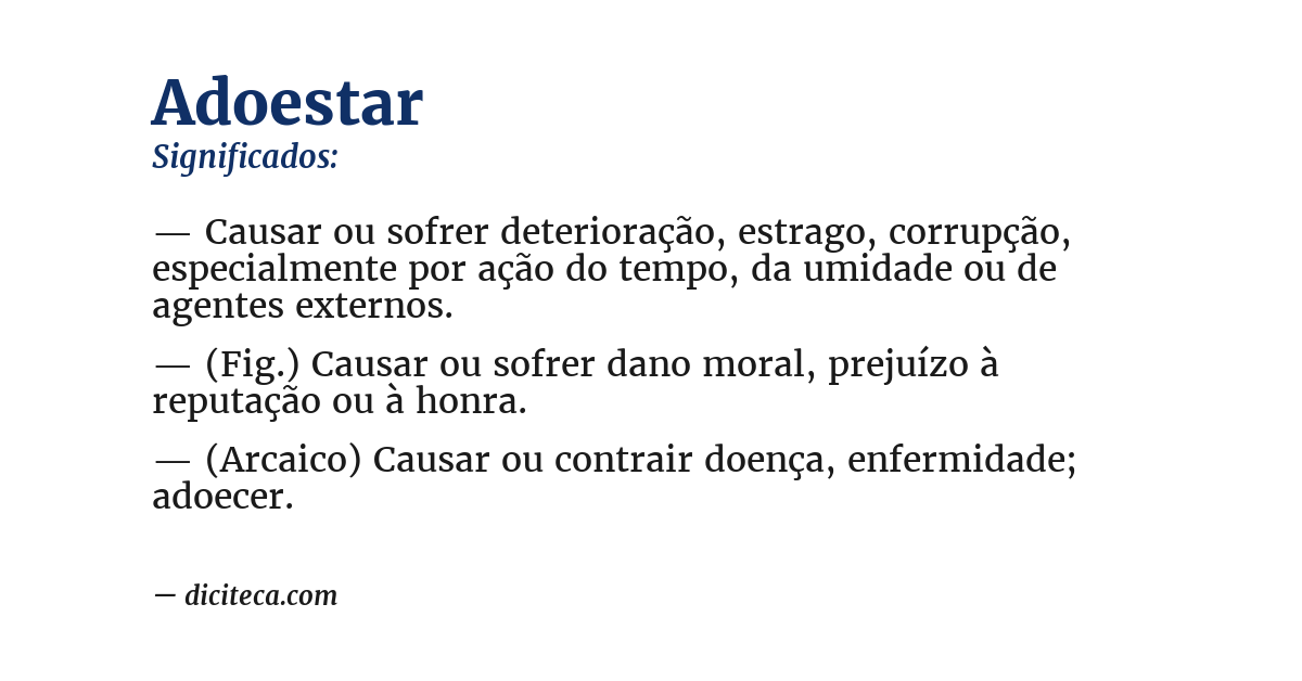 Significado de adoestar