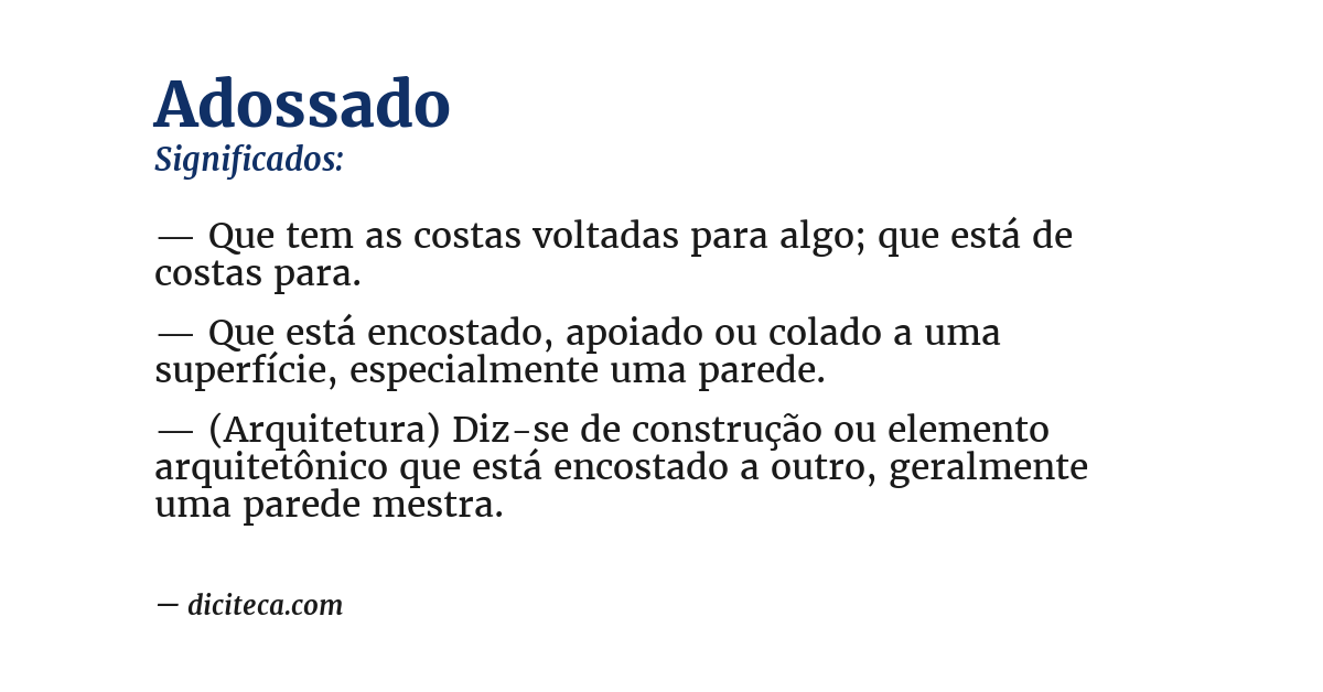 Significado de adossado