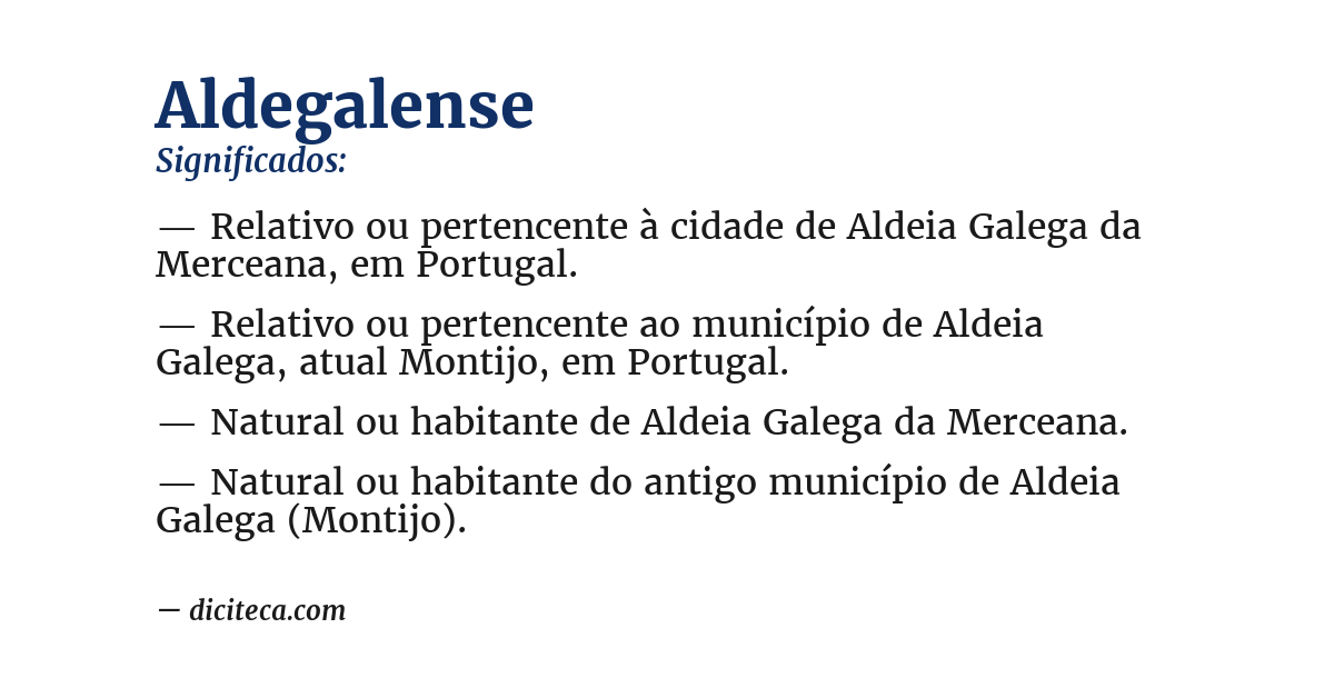 Significado de aldegalense
