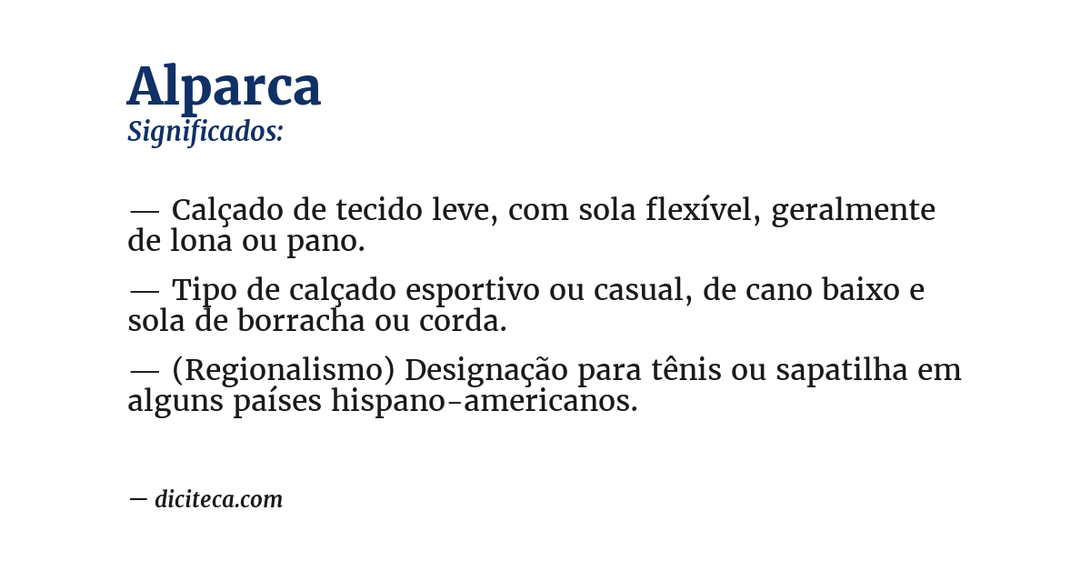 Significado de alparca
