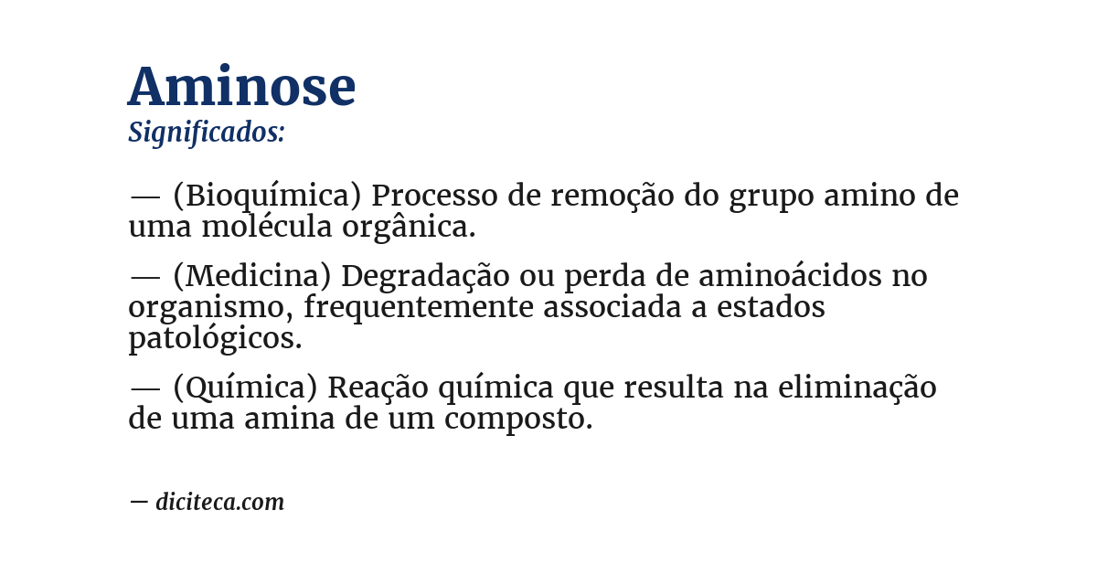 Significado de aminose