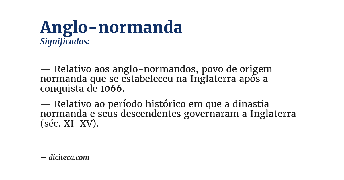 Significado de anglo-normanda