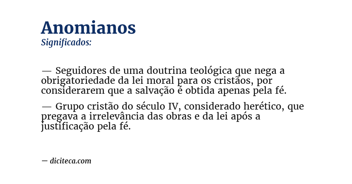 Significado de anomianos