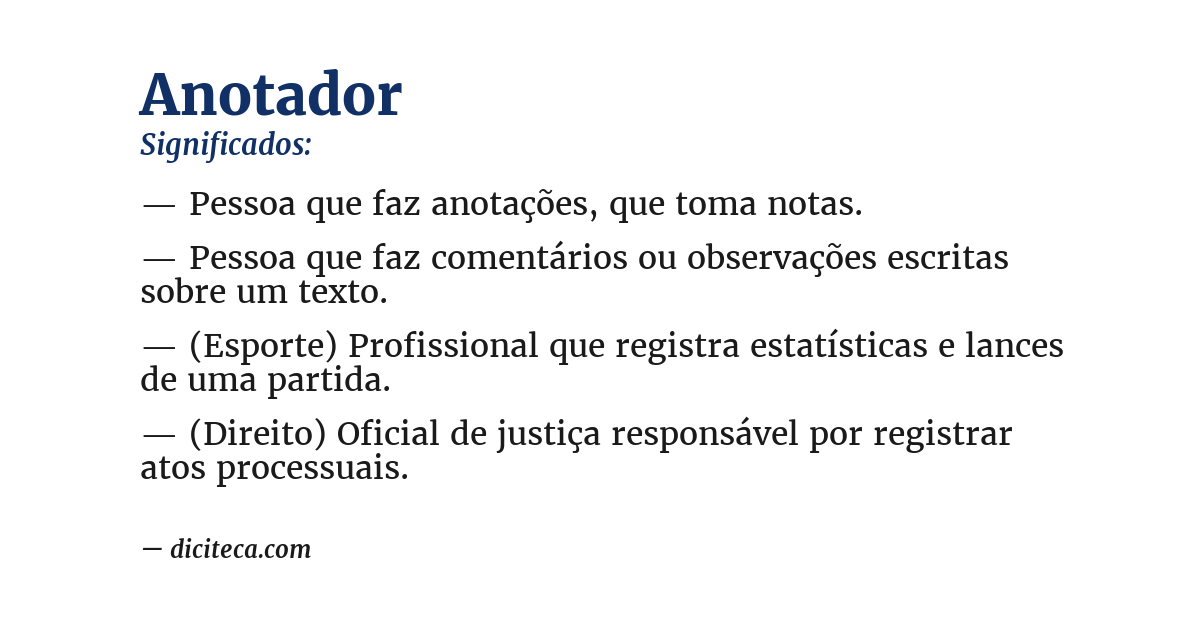Significado de anotador
