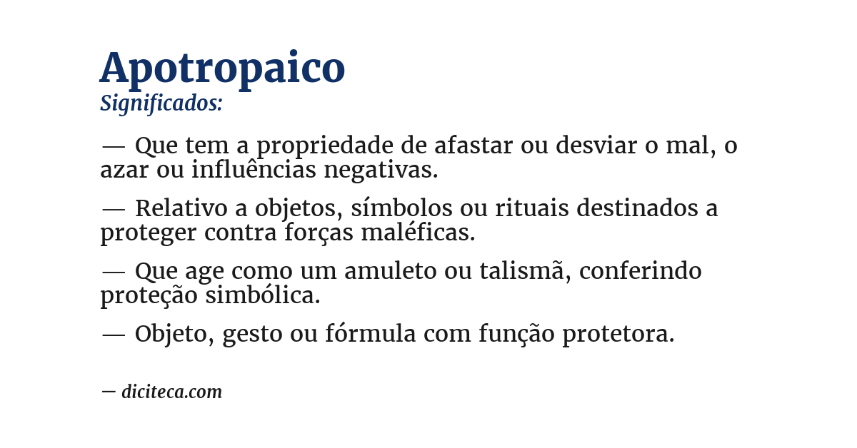 Significado de apotropaico