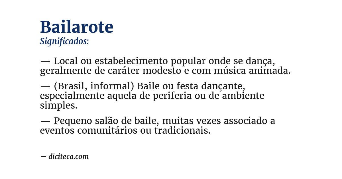 Significado de bailarote