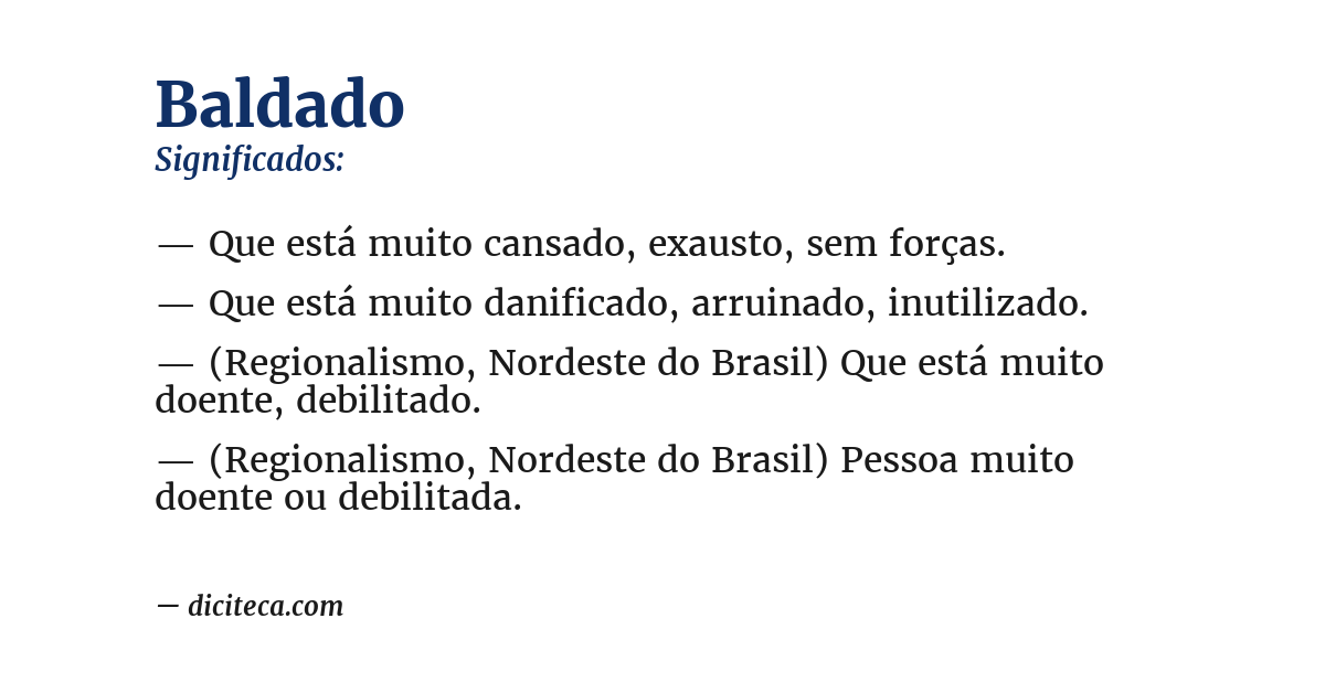 Significado de baldado
