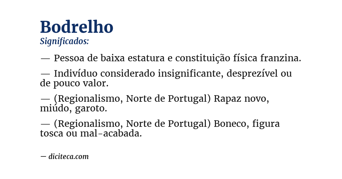 Significado de bodrelho