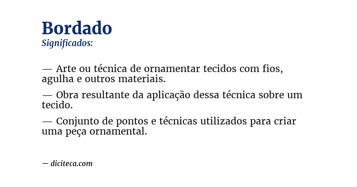 Significado de bordado