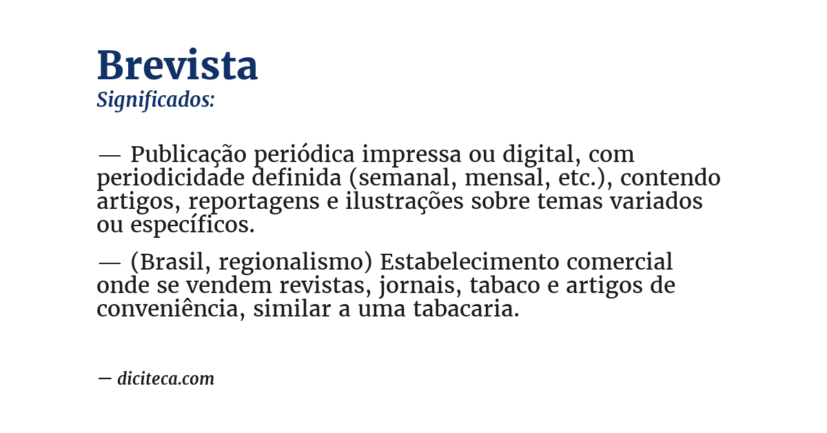 Significado de brevista