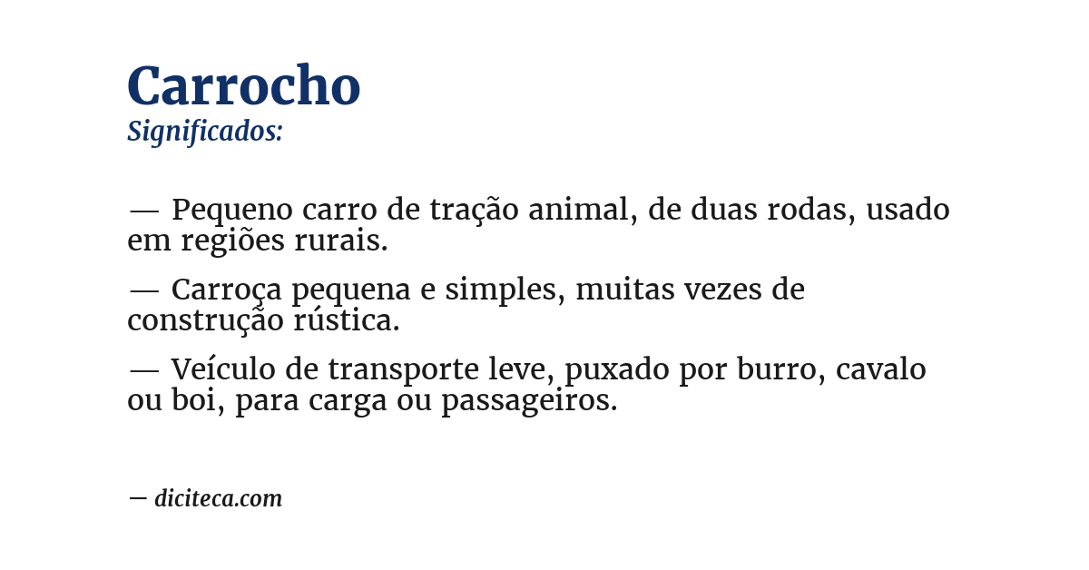 Significado de carrocho