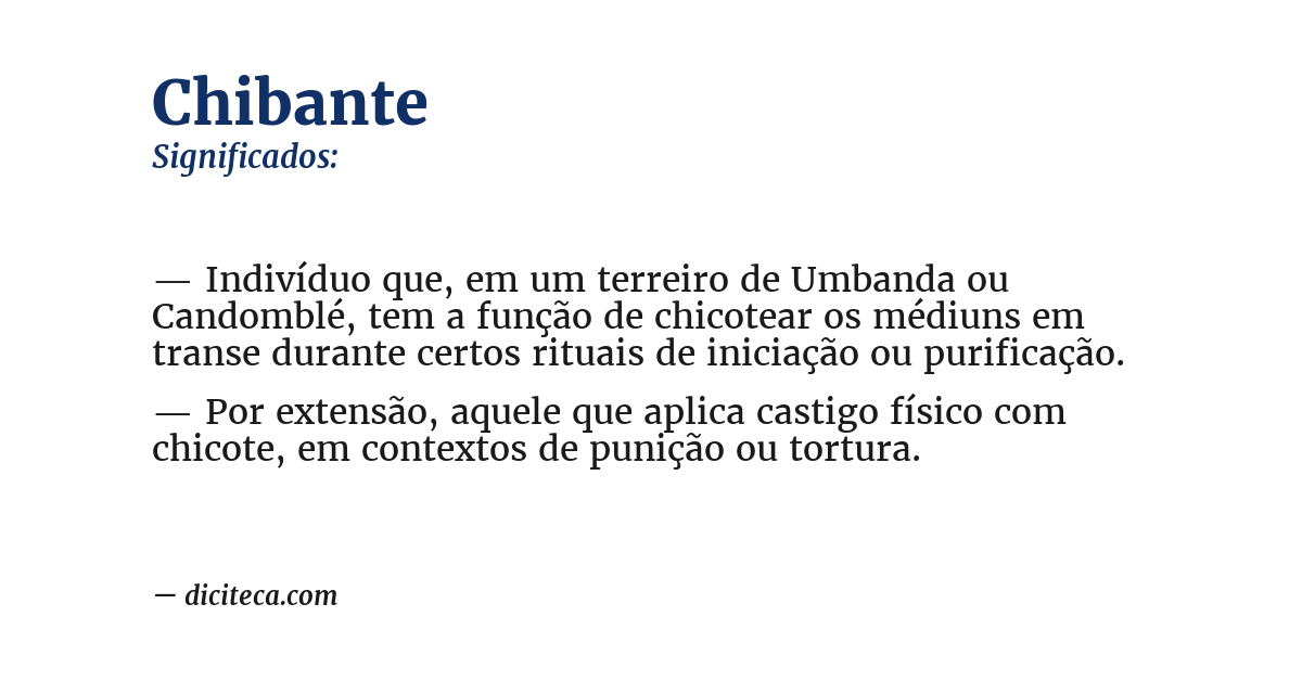 Significado de chibante