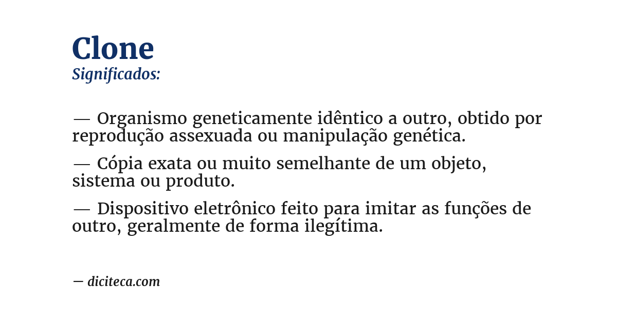 Significado de clone