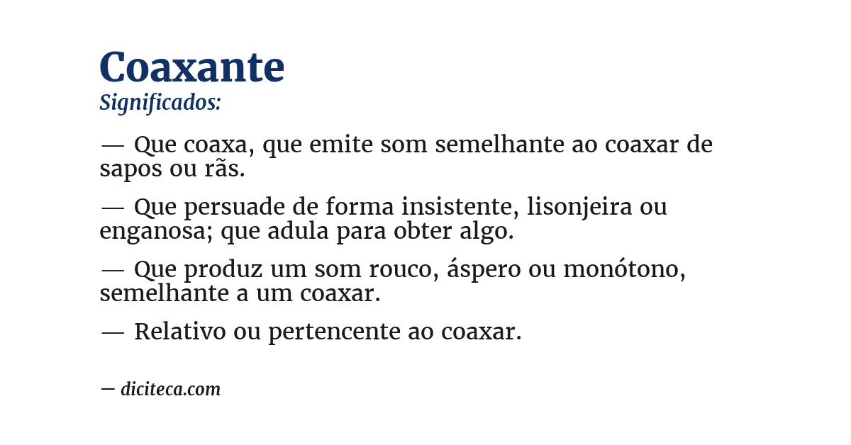 Significado de coaxante