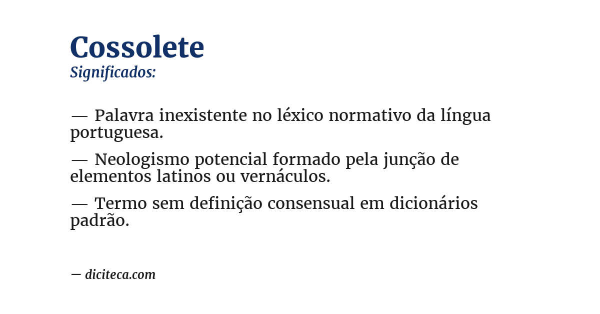Significado de cossolete