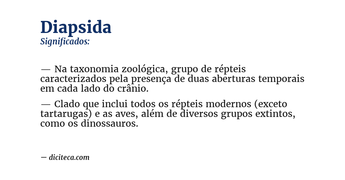 Significado de diapsida