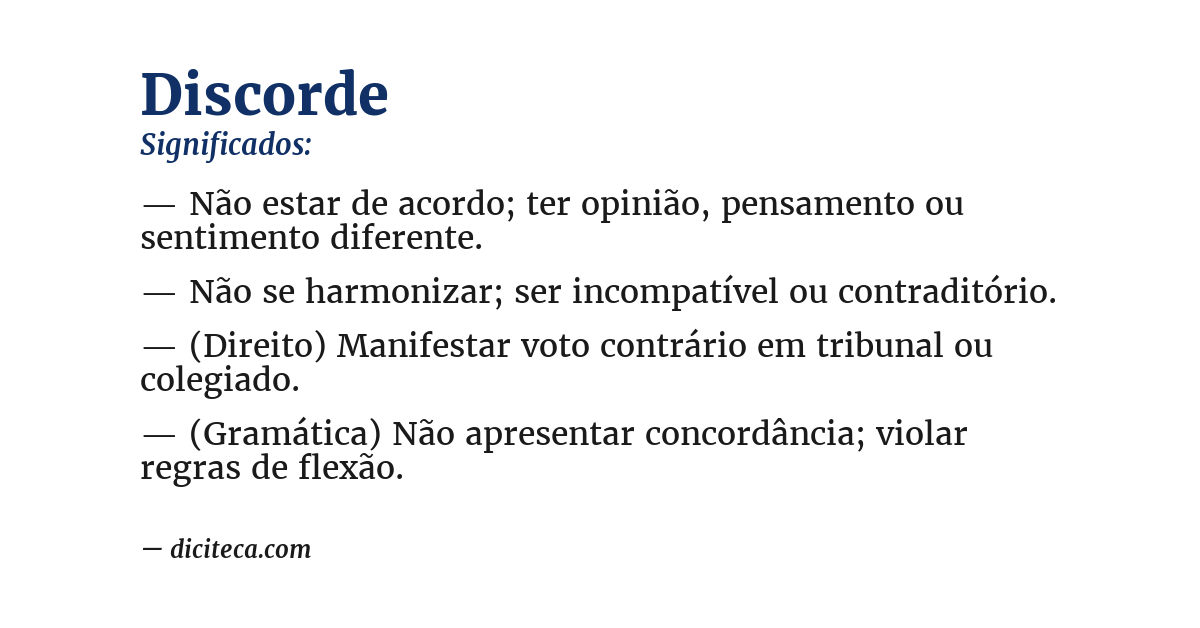 Significado de discorde