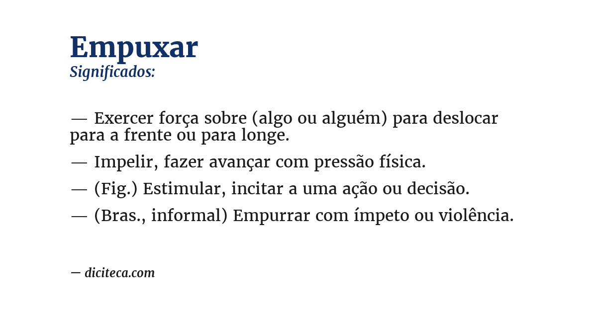Significado de empuxar