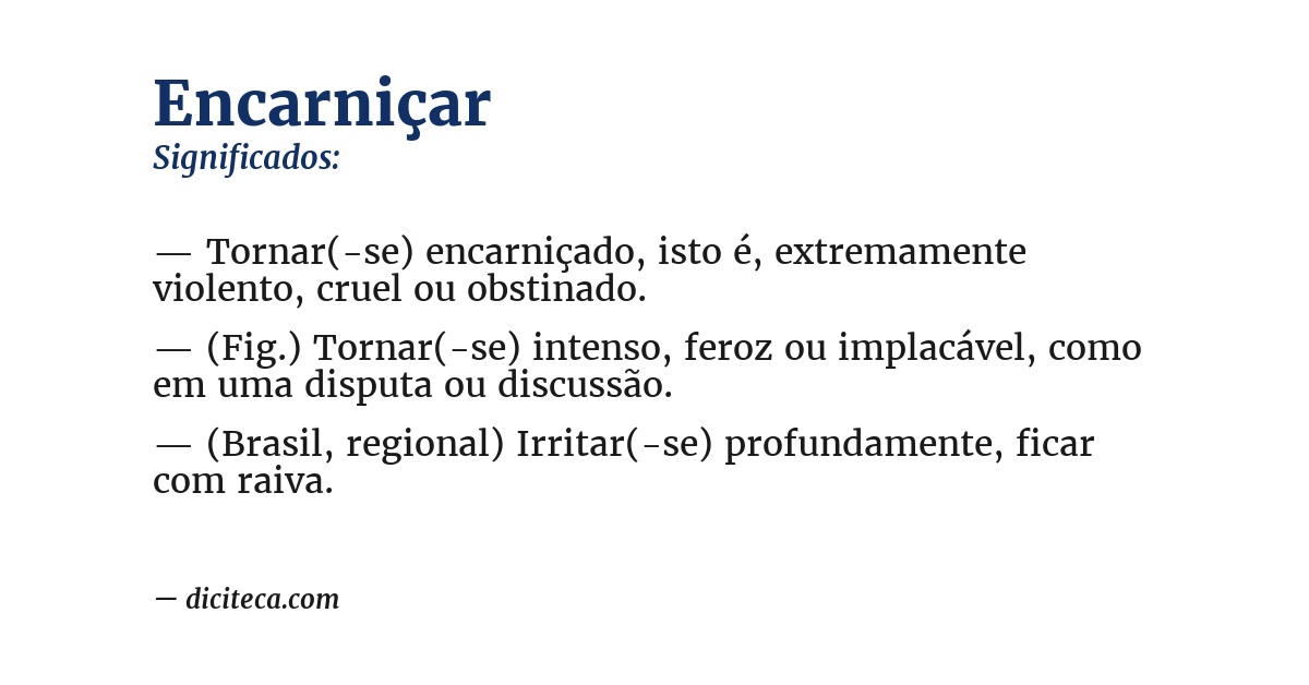 Significado de encarniçar