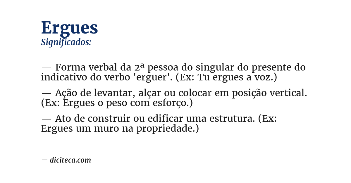 Significado de ergues