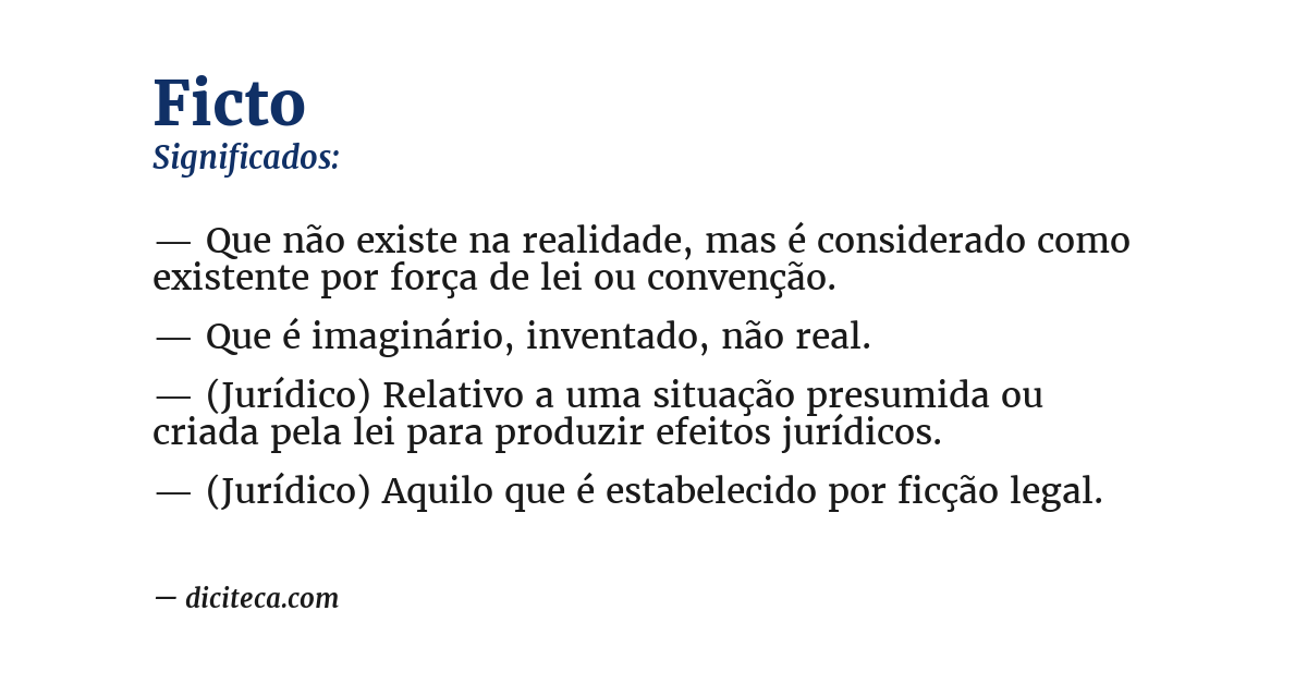 Significado de ficto