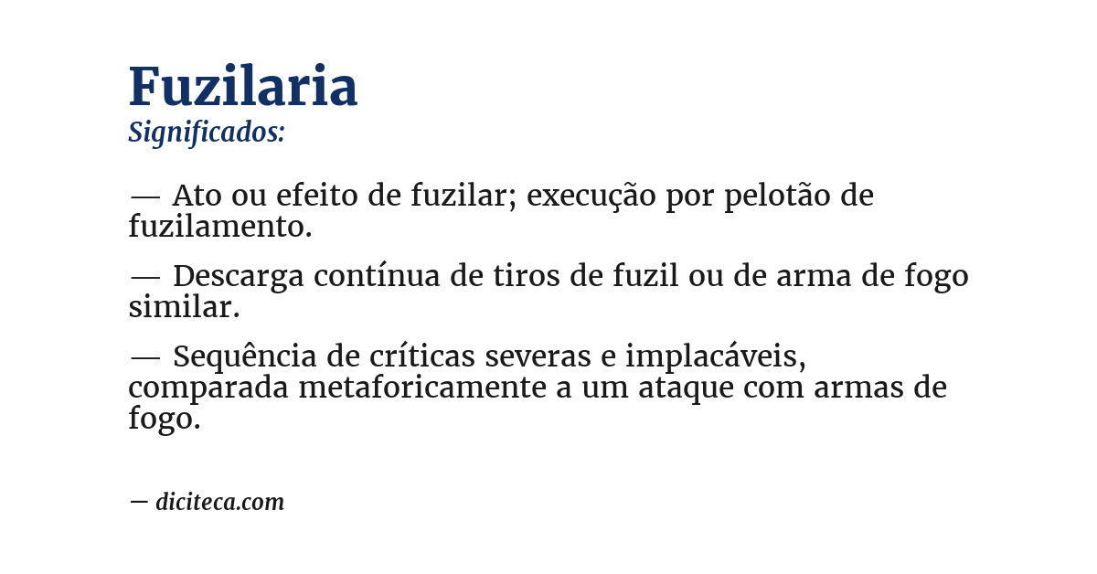 Significado de fuzilaria