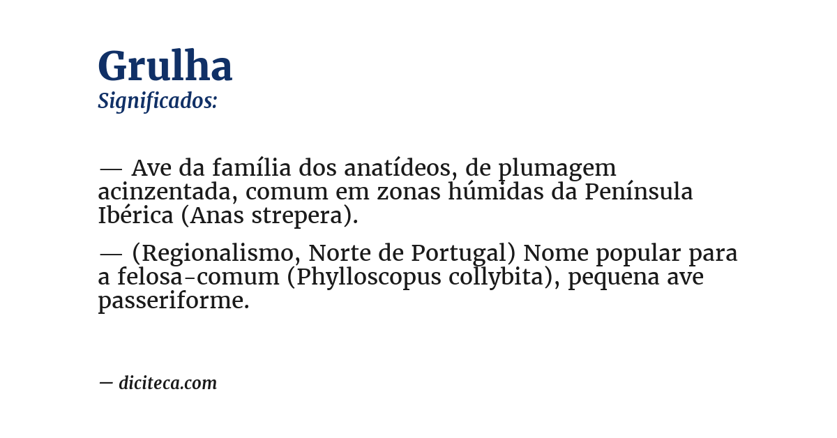 Significado de grulha